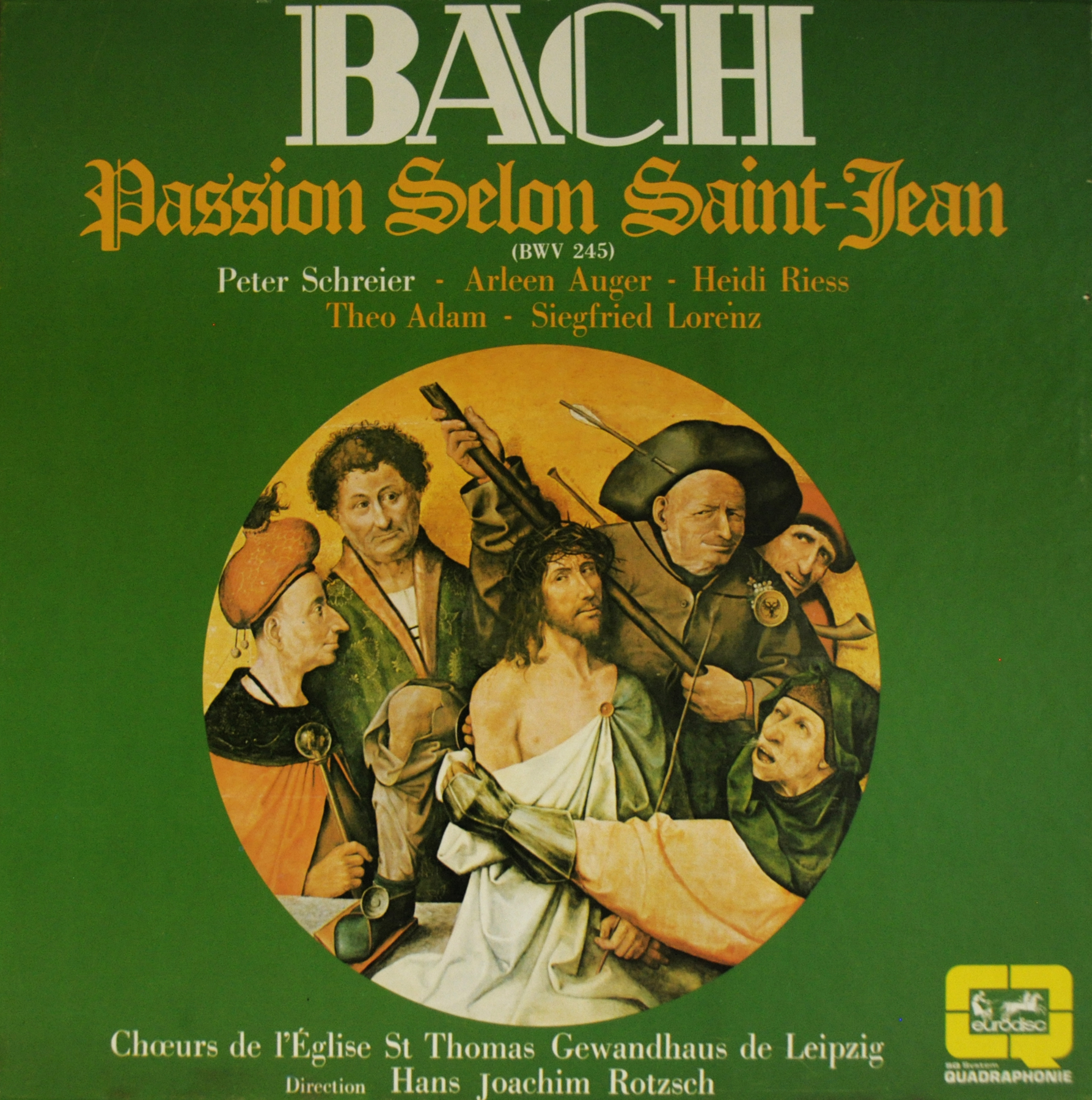 Acheter disque vinyle BACH Johann-Sebastian - Hans Joaquim Rotzsch Passion selon Saint-Jean a vendre